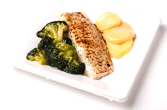 Tilapia with broccoli and parsnip